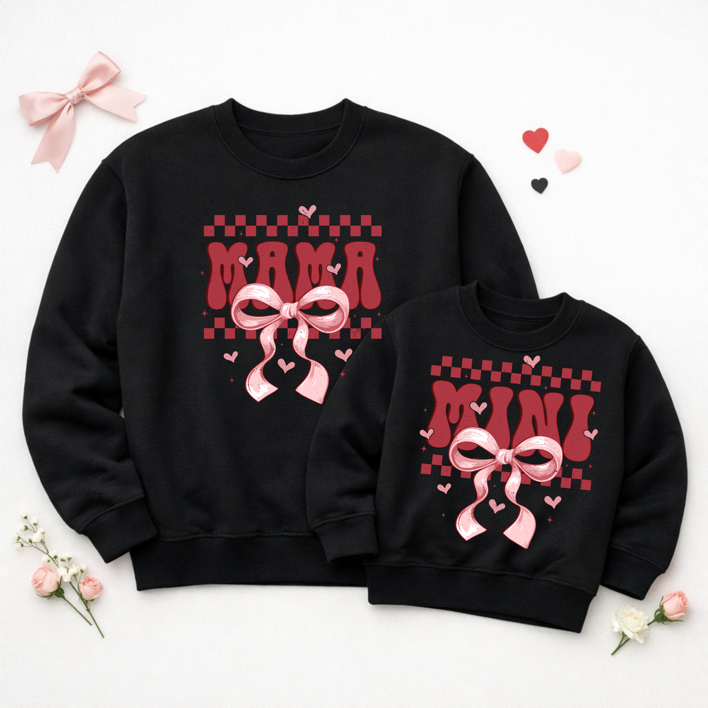 Mama & Mini Valentine Bow Crewneck Sweatshirt