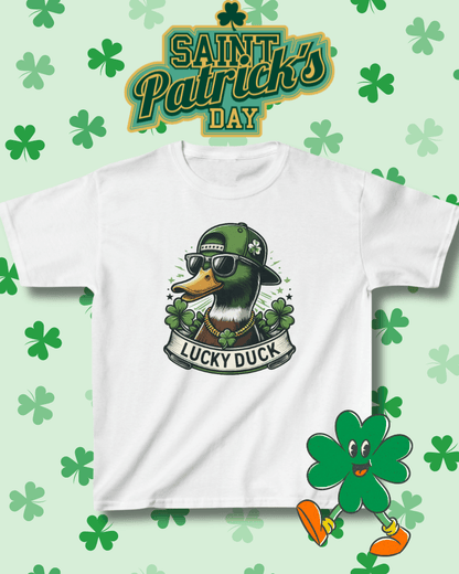 St. Patrick's Day Lucky Duck T-Shirt - Green Festive Tee with Unique Quirky Design