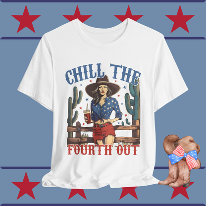 Chill The Fourth Out Western 4th Of July Women's T- Shirts