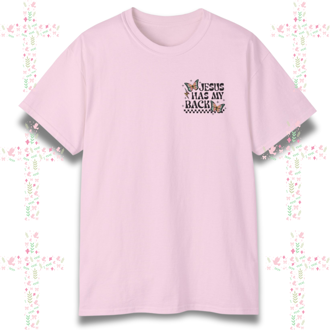 Jesus Has My Back Tee - Inspiring Faith Apparel for Believers