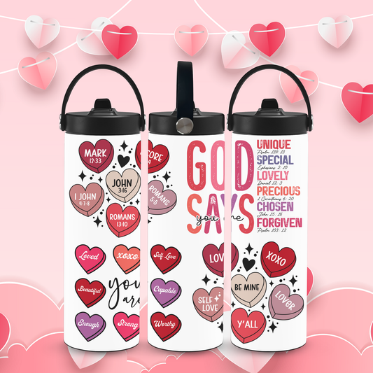 Affirmed by Love & Faith: Valentine's 20oz Tumbler