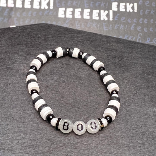 Glow In The Dark Boo Halloween Bracelet